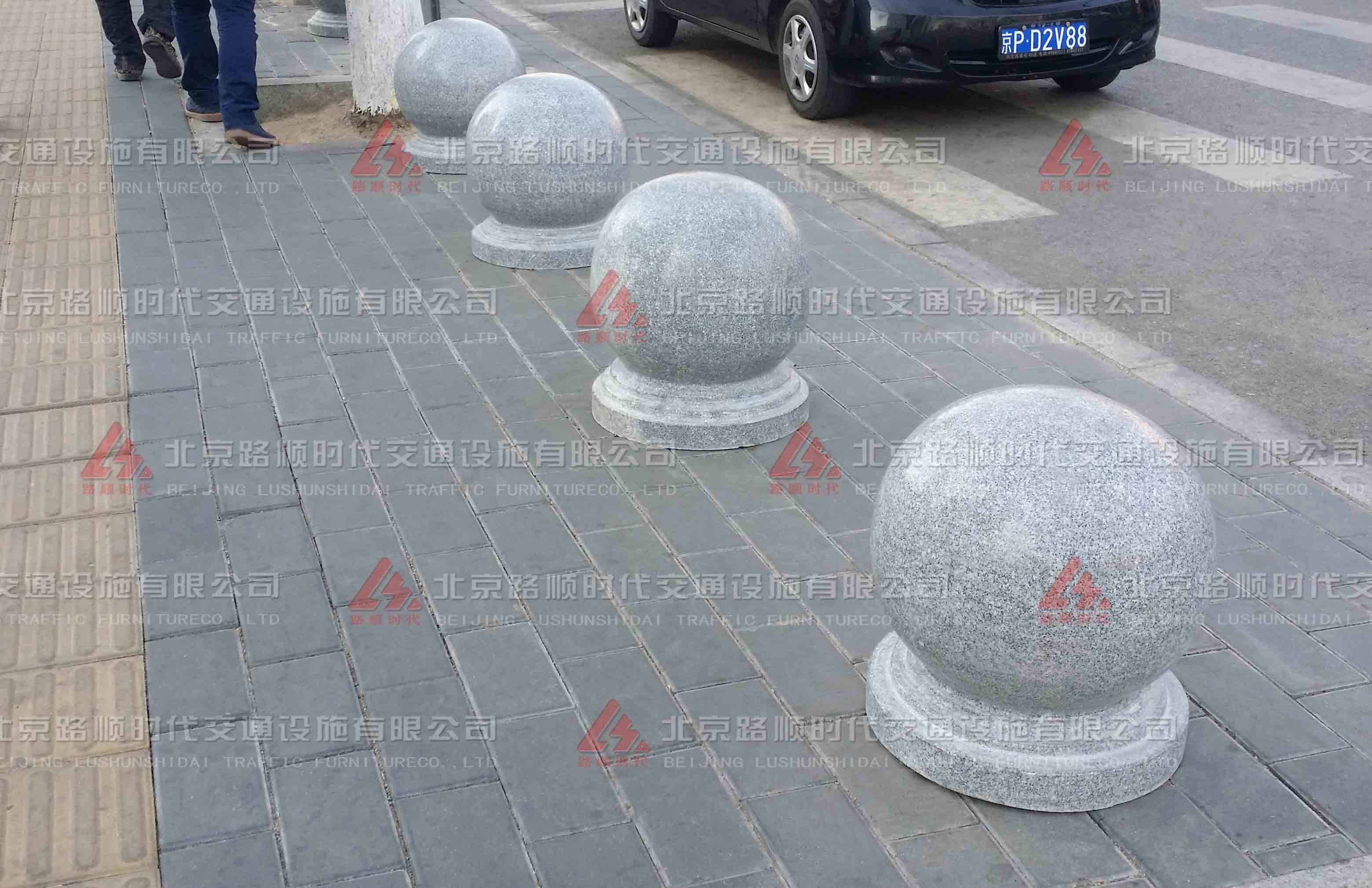 现货供应花岗岩挡车隔离石球路障