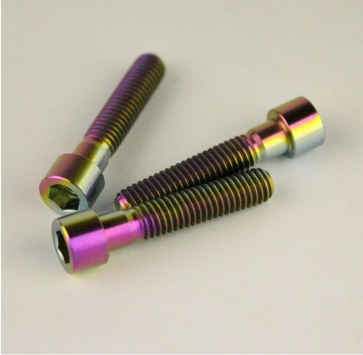 厂家直销M6*30 彩虹色自行车钛合金螺丝