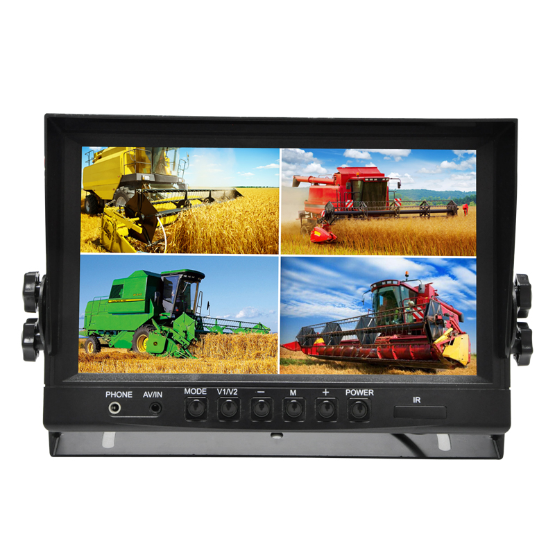 台式显示器车载倒车后视显示器9寸四分割